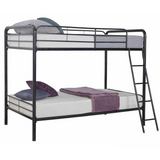 Better Home Products Twin over Twin Metal Bunk Bed - Sturdy, Space-Saving, and Safe