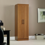 HomePlus Storage Cabinet - Adjustable Shelves, Framed Panel Doors, Sienna Oak Finish