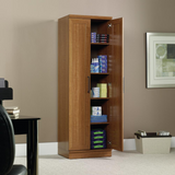 HomePlus Storage Cabinet - Adjustable Shelves, Framed Panel Doors, Sienna Oak Finish