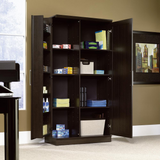 HomePlus Storage Cabinet - Adjustable Shelves, Swing-Out Storage, Dakota Oak Finish