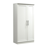 HomePlus Storage Cabinet - Adjustable Shelves, Swing-Out Storage Door, Soft White Finish