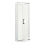 HomePlus Storage Cabinet - Adjustable Shelves, Framed Panel Doors, Soft White Finish