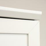 HomePlus Storage Cabinet - Adjustable Shelves, Framed Panel Doors, Soft White Finish