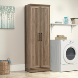 HomePlus Storage Cabinet - Adjustable Shelves, Framed Panel Doors, Salt Oak Finish