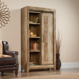 Adept Storage Cabinet Coa | Farmhouse Accent Cabinet with Sliding Door