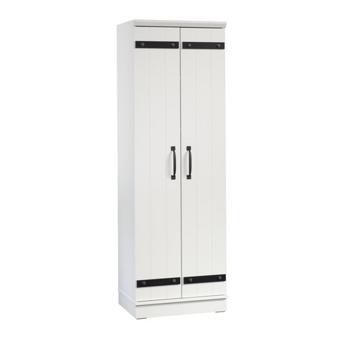 Homeplus Storage Cabinet Glw - Modern Farmhouse Style, Adjustable Shelves, Soft White Finish