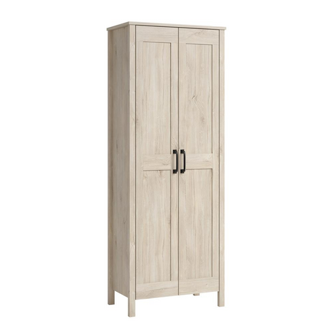 2-Door Storage Cabinet Chalk Oak - Rustic Storage Solution