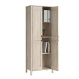 2-Door Storage Cabinet Chalk Oak - Rustic Storage Solution