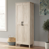 2-Door Storage Cabinet Chalk Oak - Rustic Storage Solution