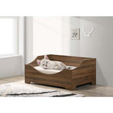 Luxurious Pet Bed with Cushion - Rustic Crate Design | Comfortable and Stylish