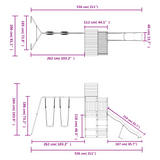 vidaXL Outdoor Playset Solid Wood Pine - Durable, Sturdy, and Fun