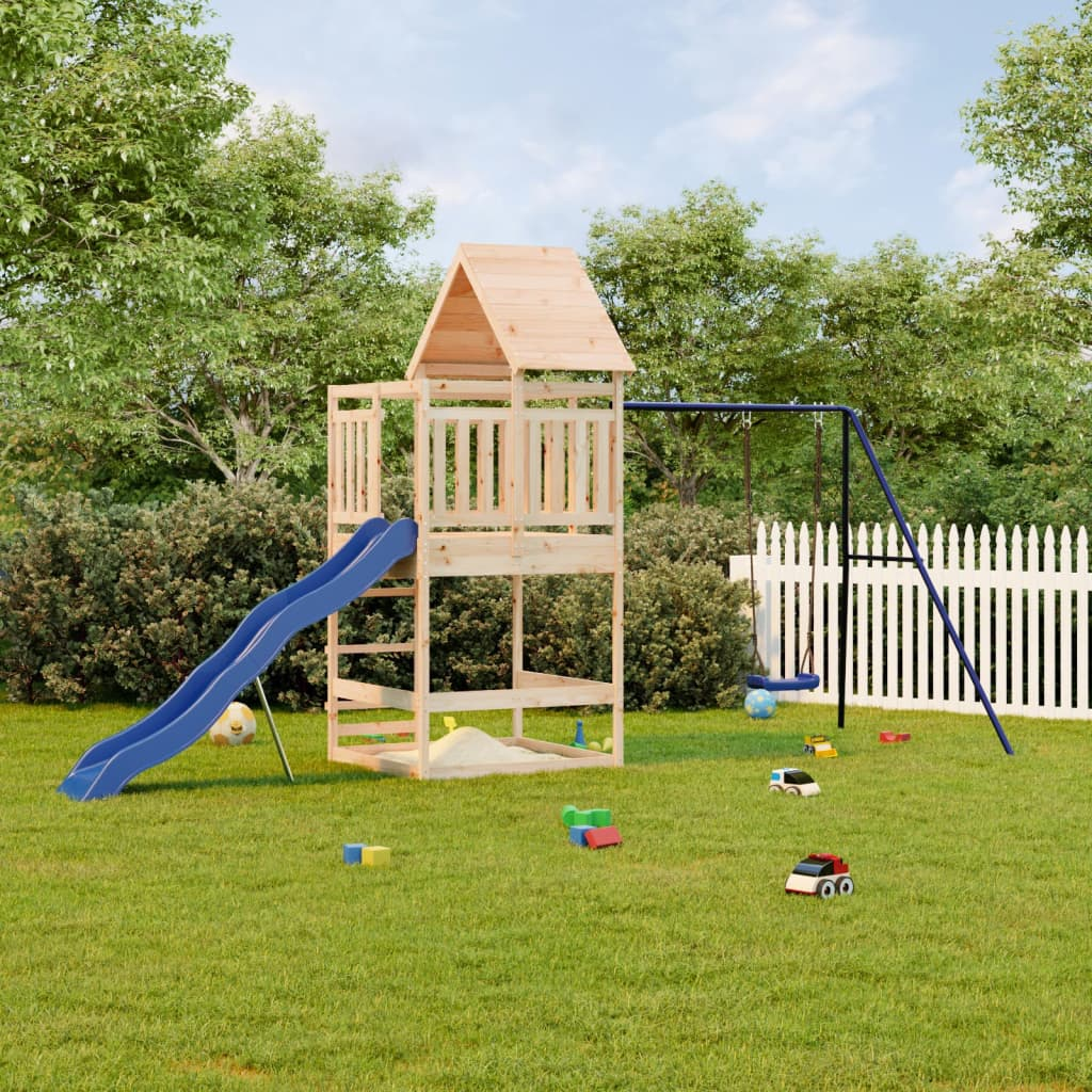 vidaXL Outdoor Playset Solid Wood Pine - Durable and Fun-filled Playground for Kids