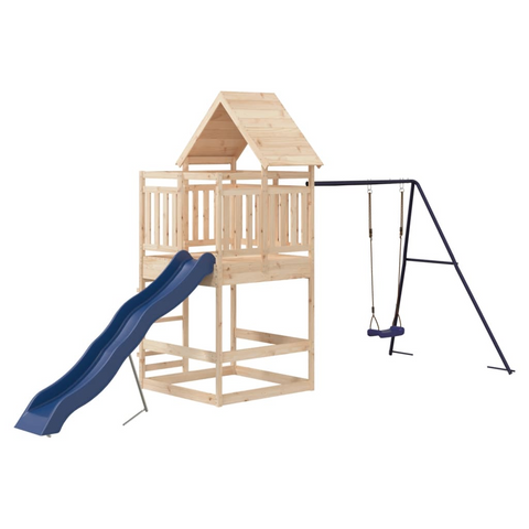 vidaXL Outdoor Playset Solid Wood Pine - Durable and Fun-filled Playground for Kids