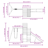 vidaXL Outdoor Playset Solid Wood Pine - Durable and Fun-filled Playground for Kids