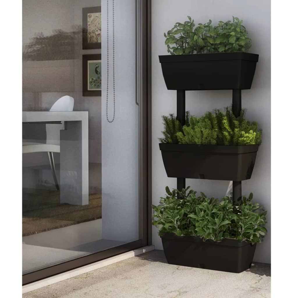 vidaXL Garden Planter 6 pcs 39.4" Anthracite - Weatherproof & UV-Resistant