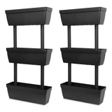 vidaXL Garden Planter 6 pcs 39.4" Anthracite - Weatherproof & UV-Resistant