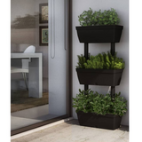 vidaXL Garden Planter 3 pcs 39.4" Anthracite | Weatherproof & Expandable