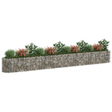 vidaXL Gabion Raised Bed Galvanized Iron 185"x19.7"x19.7"