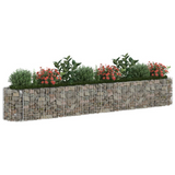 vidaXL Gabion Raised Bed Galvanized Iron 129.9"x19.7"x19.7"