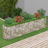 vidaXL Gabion Raised Bed Galvanized Iron 102.4"x19.7"x19.7"