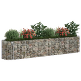 vidaXL Gabion Raised Bed Galvanized Iron 102.4"x19.7"x19.7"