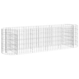 vidaXL Gabion Raised Bed Galvanized Iron 74.8"x19.7"x19.7"