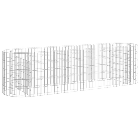 vidaXL Gabion Raised Bed Galvanized Iron 74.8"x19.7"x19.7"