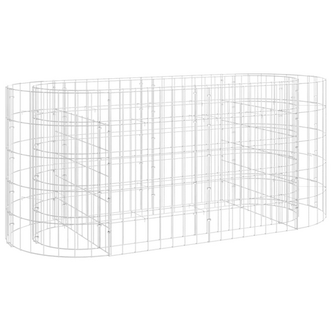 vidaXL Gabion Raised Bed Galvanized Iron 47.2"x19.7"x19.7"