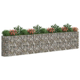 vidaXL Gabion Raised Bed Galvanized Iron 185"x19.7"x39.4"