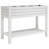 vidaXL Garden Raised Bed White 43.3"x17.7"x31.1" Polypropylene - Create a Stunning Green Area