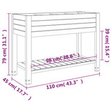 vidaXL Garden Raised Bed White 43.3"x17.7"x31.1" Polypropylene - Create a Stunning Green Area