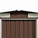 vidaXL Garden Shed 101.2"x117.3"x70.1" Metal Brown