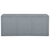 vidaXL Patio Storage Box 71.3 gal Gray PP Rattan - Weather-resistant and UV-resistant