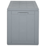 vidaXL Patio Storage Box 71.3 gal Gray PP Rattan - Weather-resistant and UV-resistant