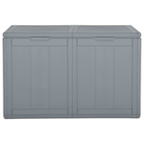 vidaXL Patio Storage Box 47.6 gal Gray PP Rattan