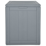 vidaXL Patio Storage Box 23.8 gal Gray PP Rattan - Weather-Resistant and UV-Resistant Garden Storage Chest