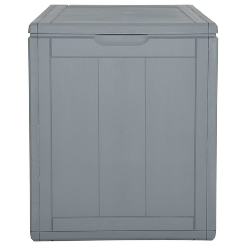 vidaXL Patio Storage Box 23.8 gal Gray PP Rattan - Weather-Resistant and UV-Resistant Garden Storage Chest