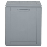 vidaXL Patio Storage Box 23.8 gal Gray PP Rattan - Weather-Resistant and UV-Resistant Garden Storage Chest