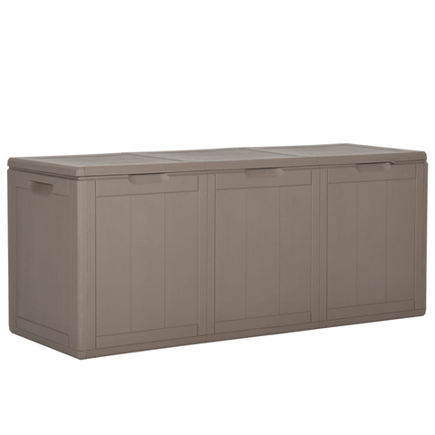 vidaXL Patio Storage Box 71.3 gal Brown PP Rattan - Weather-resistant, UV-resistant