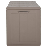 vidaXL Patio Storage Box 71.3 gal Brown PP Rattan - Weather-resistant, UV-resistant