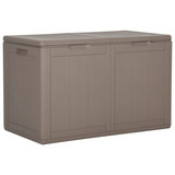 vidaXL Patio Storage Box 47.6 gal Brown PP Rattan | Weather-resistant & UV-resistant