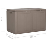 vidaXL Patio Storage Box 47.6 gal Brown PP Rattan | Weather-resistant & UV-resistant