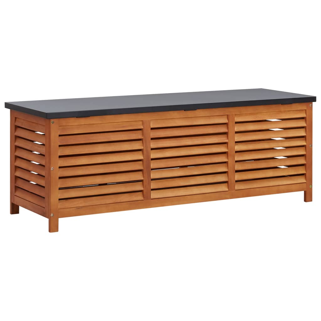 vidaXL Patio Storage Box 59.1"x19.7"x21.7" Solid Wood Eucalyptus - Outdoor Storage Solution