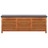 vidaXL Patio Storage Box 59.1"x19.7"x21.7" Solid Wood Eucalyptus - Outdoor Storage Solution