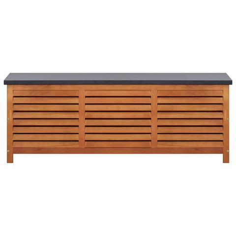 vidaXL Patio Storage Box 59.1"x19.7"x21.7" Solid Wood Eucalyptus - Outdoor Storage Solution