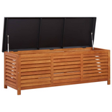 vidaXL Patio Storage Box 59.1"x19.7"x21.7" Solid Wood Eucalyptus - Outdoor Storage Solution