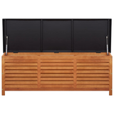 vidaXL Patio Storage Box 59.1"x19.7"x21.7" Solid Wood Eucalyptus - Outdoor Storage Solution