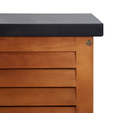 vidaXL Patio Storage Box 59.1"x19.7"x21.7" Solid Wood Eucalyptus - Outdoor Storage Solution