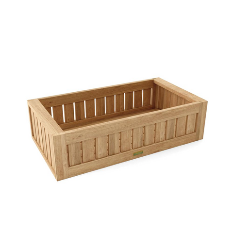 Straight Modular Planter - High Grade Teak Wood for Outdoor Use