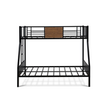 Full Twin Bunk Bed in Powder Coating Black Color